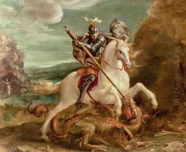 St. George slaying the dragon - view 1