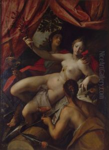 Allegory of Peace, Art and Abundance by Hans Von Aachen
