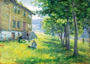 Fra Et Gardstun 1890 1890 by Jorgen Sorensen