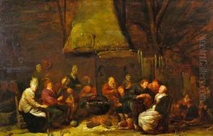 "interior Con Aldeanos" by Hendrick Maertensz. Sorch (see Sorgh)