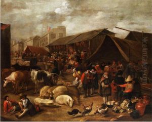 Marktszene by Hendrick Maertensz. Sorch (see Sorgh)