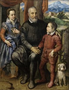 Portrait of the artist's family, Minerva by Sofonisba Anguissola