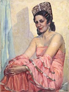 Una Joven Con Peineta by Eduardo Soria