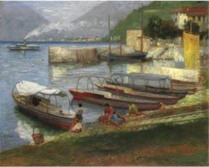 Lavandaie In Riva Al Lago Di Como by Enrico Sorio
