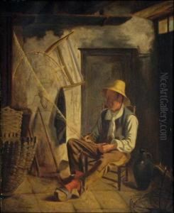 Fisherman Mending A Net