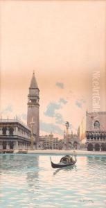 Veduta Di San Marco Dal Mare by Gian Luciano Sormani