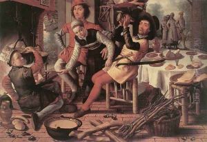 Peasants by the Hearth 1560 by Pieter Aertsen