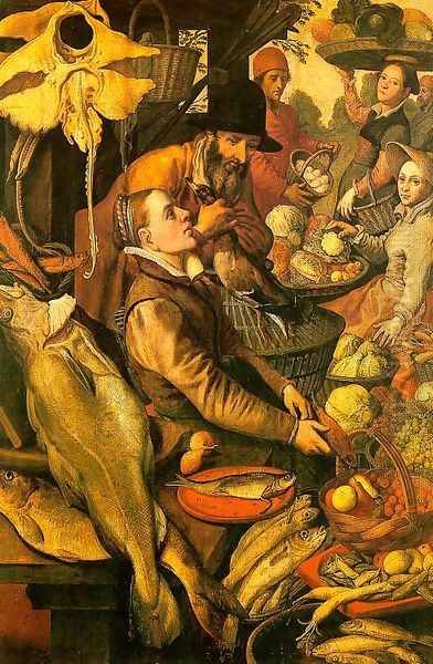 Market Scene, undated, oil on wood - view 1