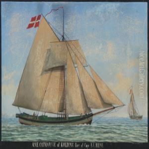 The Galease Ane Catharine Of Kolding Under The Command by Frederik Sorvig