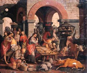Christ driving the Money Changers from the Temple by Pieter Aertsen
