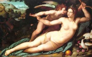 Venus and Cupid (1) by Alessandro Allori