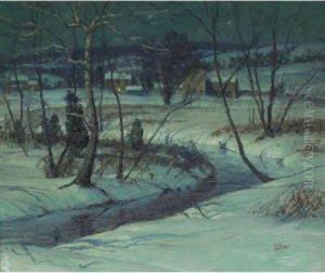 Nocturnal Winter Landscape by George William Sotter