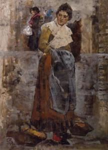 Bozzetto Per Mercato A Porta Garibaldi by Giovanni Sottocornola
