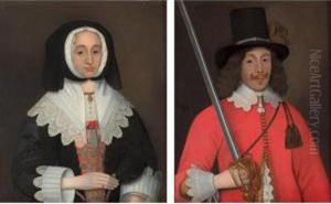 Portrait Of Colonel John Hutchinson (1615-1664); And His Wife, Mrs Hutchinson, Nee Lucy Apsley (b.1620) Portrait Of Colonel John Hutchinson (1615-1664); And His Wife, Mrs Hutchinson, Nee Lucy Apsley (b.1620)