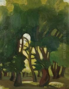 A Sunlit Forest by Sergei Yurievich Soudeikine