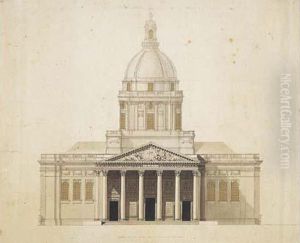 Facade : Troisieme Projet (posterieur A L'application Royale De 1757) Pour L'eglise Sainte Genevieve (vers 1759-60) Facade : Troisieme Projet (posterieur A L'application Royale De 1757) Pour L'eglise Sainte Genevieve (vers 1759-60)
