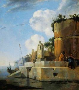 A Waterside Ruin in Italy by Jan Asselyn