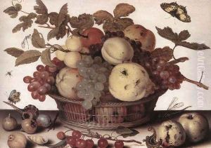 Basket Of Fruits 1632 by Balthasar Van Der Ast