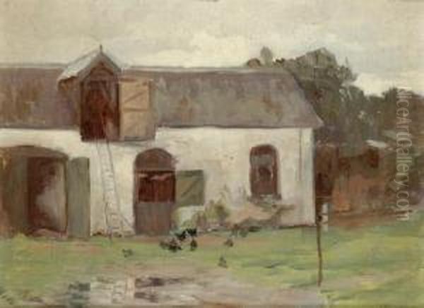 Farmyard With Chickens - view 1