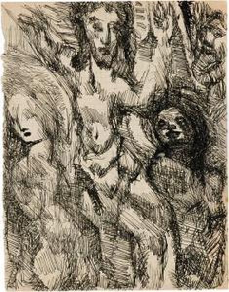 Recto: Lechrist Et Ses Femmes - Verso: Ville - view 1