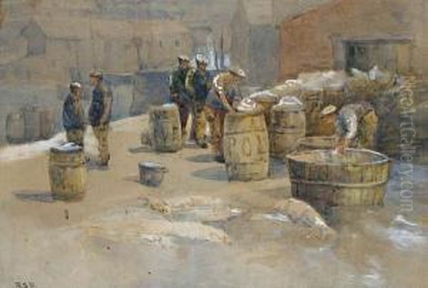 Packing Fish In Polperro - view 1