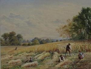 Harvesting Near Bingley by John Sowden