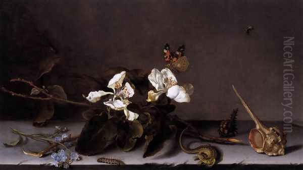 Still-Life with Apple Blossoms by Balthasar Van Der Ast