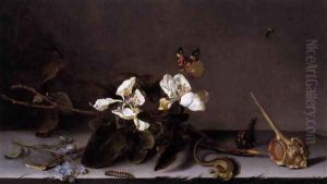 Still-Life with Apple Blossoms by Balthasar Van Der Ast