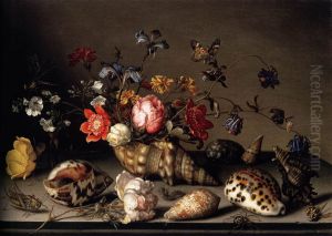 Still-Life of Flowers, Shells, and Insects by Balthasar Van Der Ast