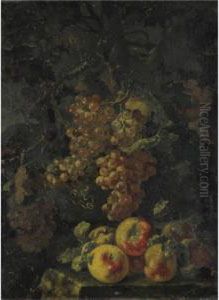 Natura Morta Con Uva E Mele by Bartolomeo Castelli Spadino