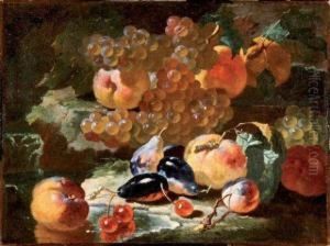 Nature Morte Aux Peches, Prunes, Questsches, Cerises Etraisins by Giovanni Paolo Castelli Spadino