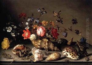 Still-Life of Flowers, Shells, and Insects 2 by Balthasar Van Der Ast