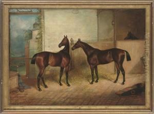 Ears Pricked, Alerted By A Hunt by Charles Bilger Spalding