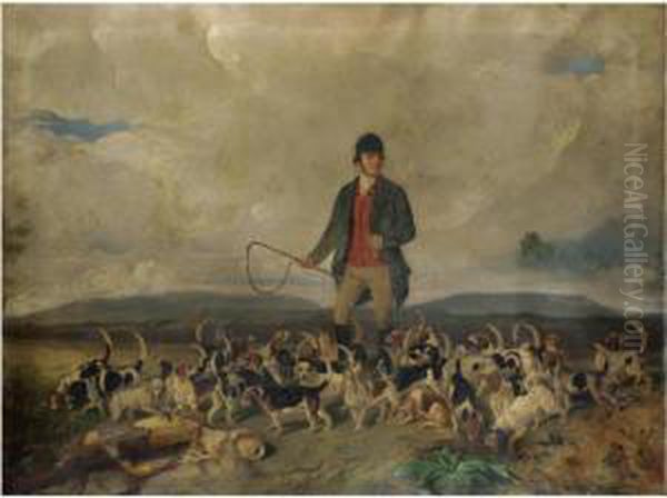 A Huntsman And His Pack Of Beagles - view 1