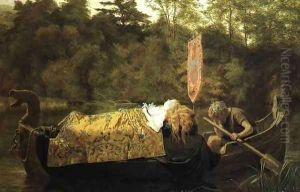 Elaine (or The Lily Maid of Astolat) by Sophie Gengembre Anderson
