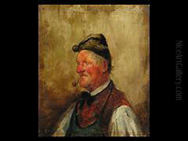 Portrait Eines Mannes Mit Pfeife - view 1