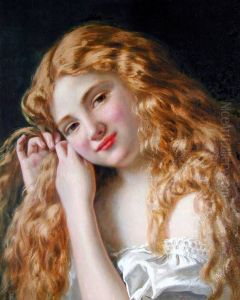 Young Girl Fixing Her Hair by Sophie Gengembre Anderson