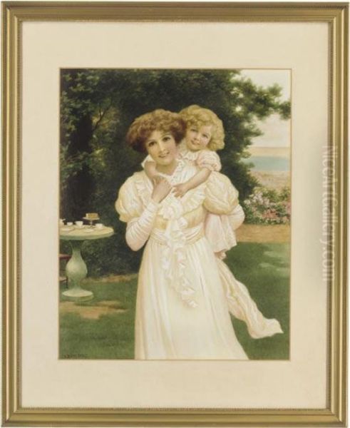 Mother And Child In The Garden - view 1
