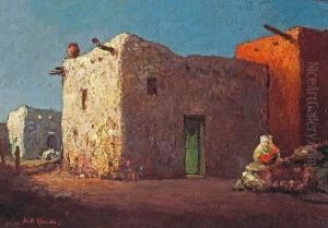 Adobe Homestead At Twilight