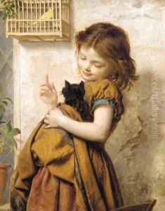 Her favourite pets by Sophie Gengembre Anderson