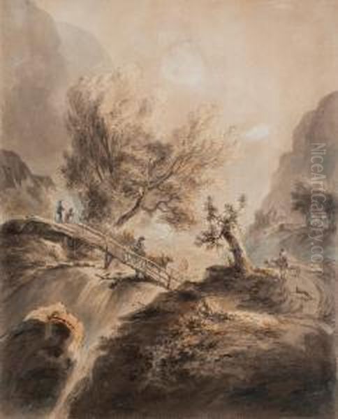 Landscape With Figures And Animals By The River - view 1