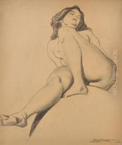 Reclining Nude by Willy Spatz