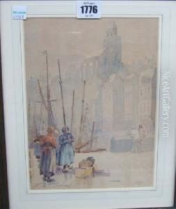 Figures On A Quayside