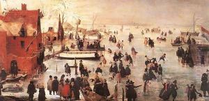 Ice Landscape by Hendrick Avercamp