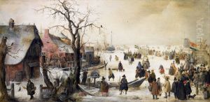 Winter Scene On A Canal
