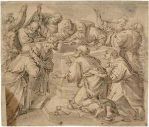 Die Apostel Am Leeren Grab Der Maria by Hans, Jan Speeckaert
