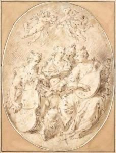 Allegorie De La Musique : Trois Muses