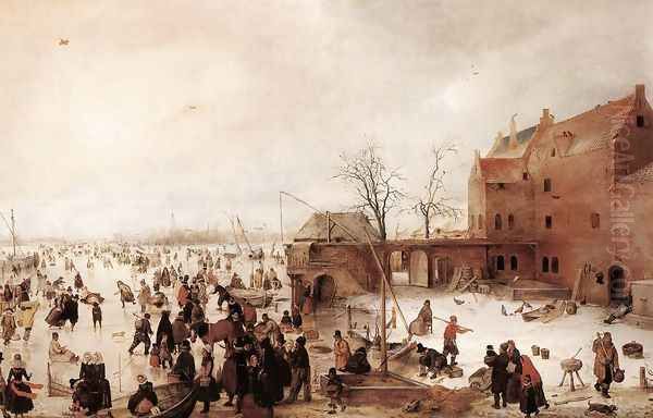 A Scene on the Ice near a Town, c.1615 - view 1