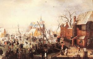 Winter Scene at Yselmuiden by Hendrick Avercamp