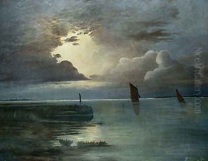 Sonnenuntergang am Meer mit aufziehendem Gewitter (Sunset at the Sea with Thunderstorm)